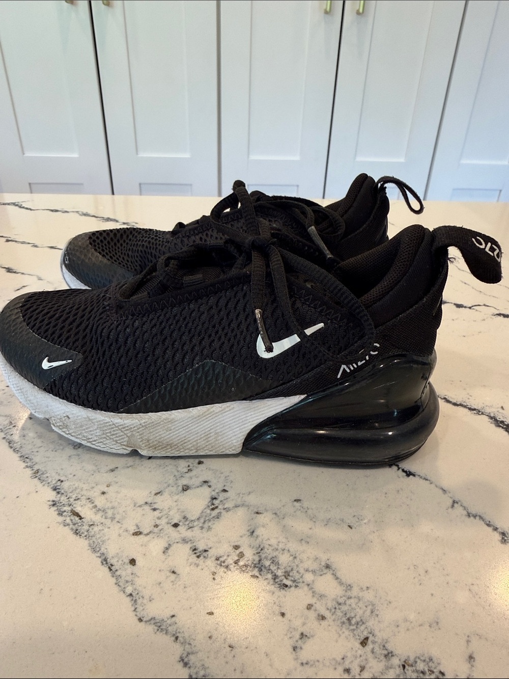 Nike Kids' Air Max 270 Mesh Sneakers - Black/White